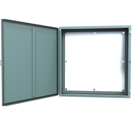 HAMMOND MFG. N12 Wallmount Enclosure with Panel, 36 x 36 x 12, Steel/Gray 1418LL12